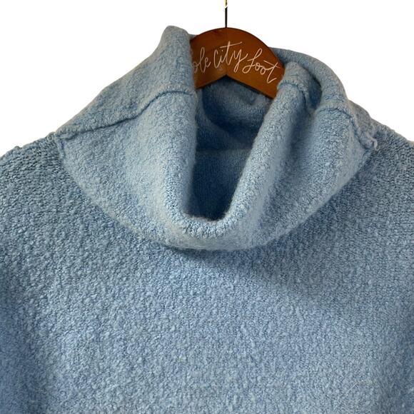 Free People Soft Fuzzy Turtleneck Sweater Small Boxy Pullover Lightweight - Picture 2 of 7